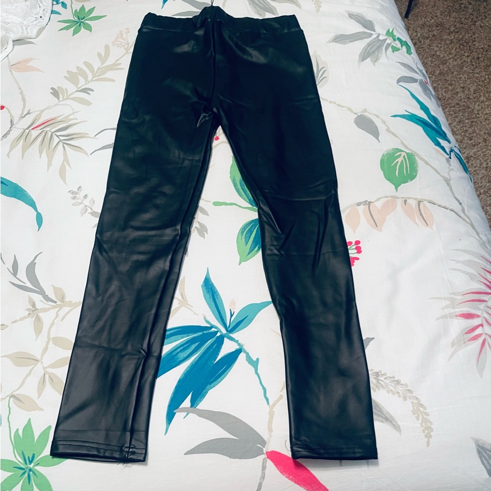 Black Faux Leather Leggings